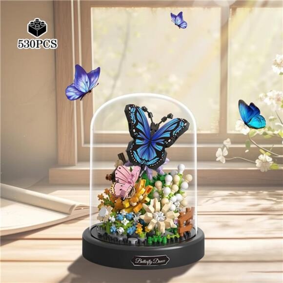 2 Flowers Bouquet Building Set Insect Collection Not Compatible with Lego - Picture 3 of 8